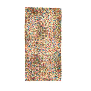 Handgemaakt viltbal-tapijt 70×270 cm veelkleurig Felty 2.2 Handgemaakt viltbal-tapijt 70×270 cm veelkleurig Felty 2.2