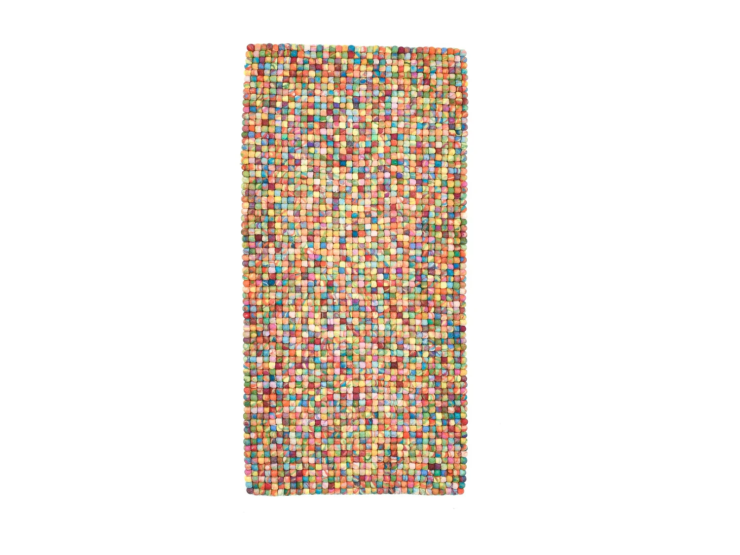 Handgemaakt viltbal-tapijt 70x270 cm veelkleurig Felty 2.2