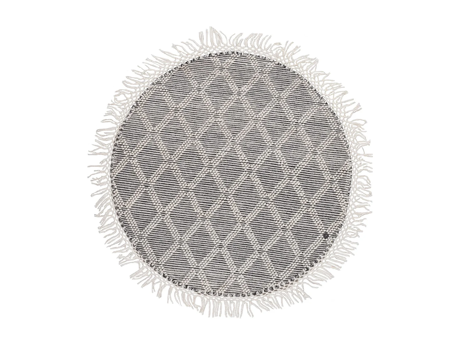 Handgeweven tapijt in etnisch design 140x140 cm natuurlijk Colored Macrame