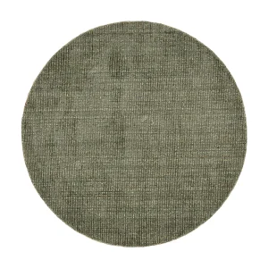 Gestreepte UNI-tapijt van viscose en wol 150×150 cm groen Venus