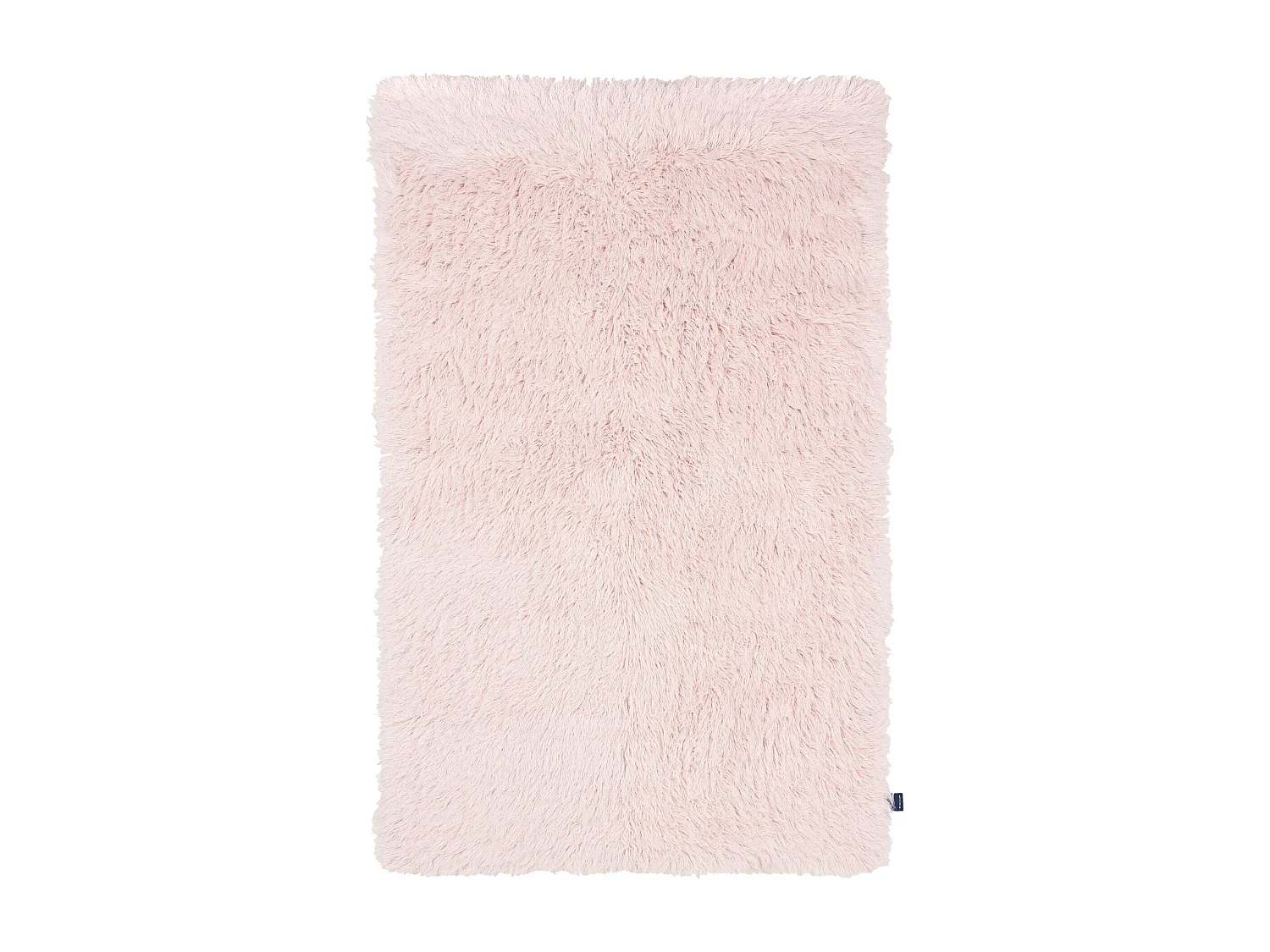 Handgeweven naturel wollen hoogpolig tapijt 140x190 cm roze Fluffy
