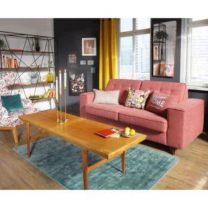 Handgeweven viscose tapijt 250×350 cm aqua Shine Handgeweven viscose tapijt 250×350 cm aqua Shine