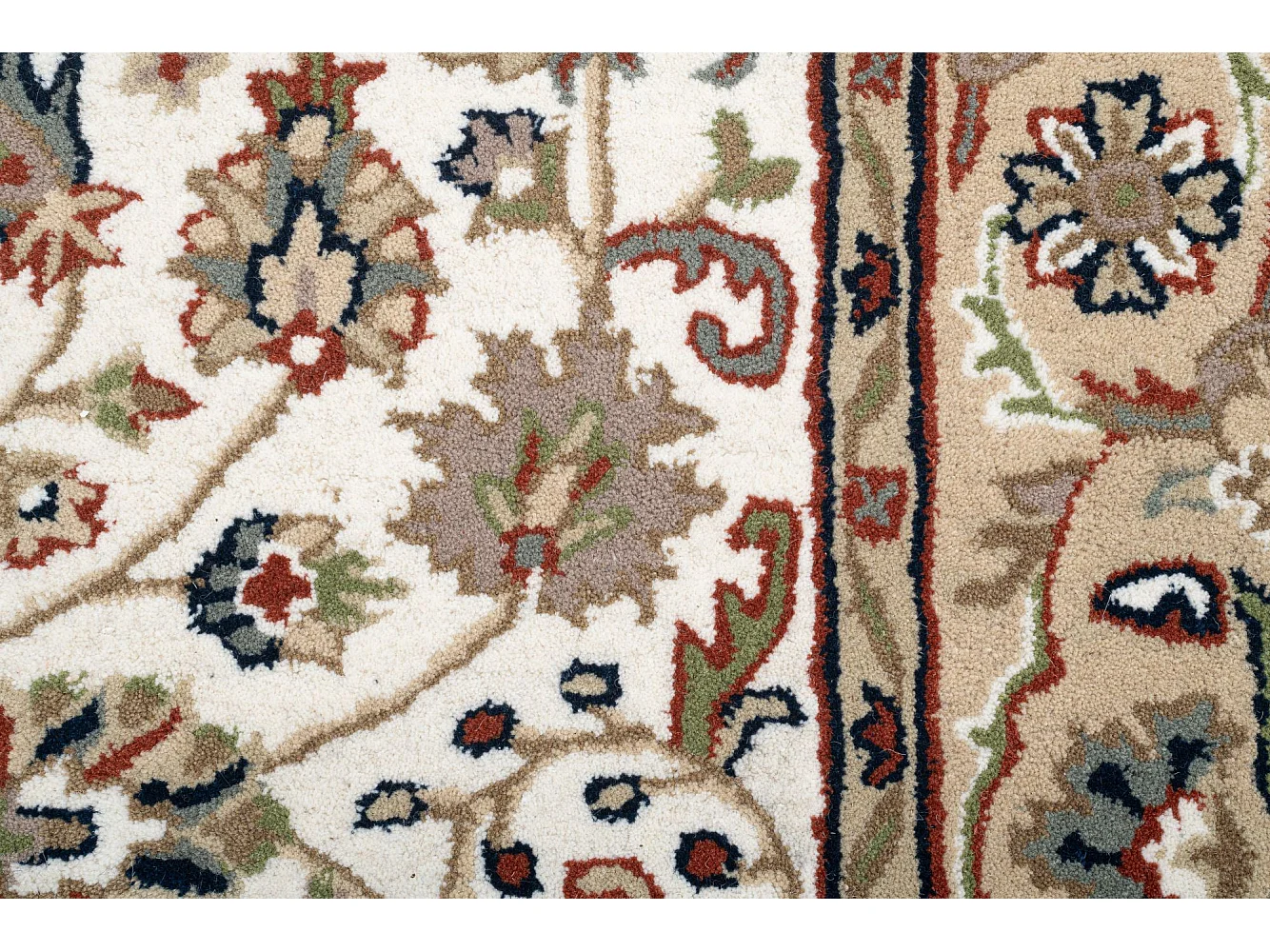 Handgetuft tapijt van wol 250x350 cm beige Royal Orient