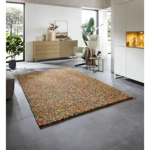 Handgemaakt viltbal-tapijt 70×140 cm veelkleurig Felty 2.2 Handgemaakt viltbal-tapijt 70×140 cm veelkleurig Felty 2.2