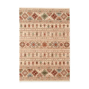Geweven oosters tapijt van wol 160×230 cm beige Saharna Geweven oosters tapijt van wol 160×230 cm beige Saharna