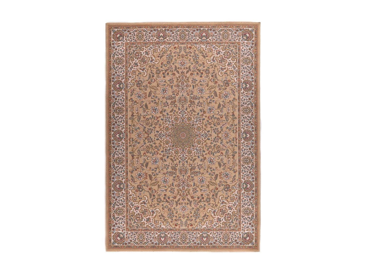 Geweven oosters tapijt met rand 133x190 cm zand Dolna