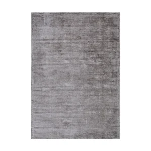 Handgeweven viscose tapijt 65×135 cm grijs Shine