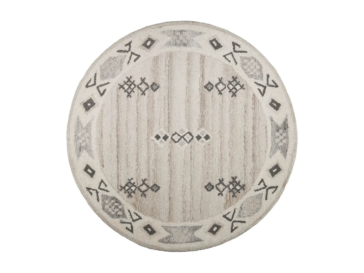 Handgetuft wollen tapijt in Berberse stijl 100x100 cm melange Royal Berber