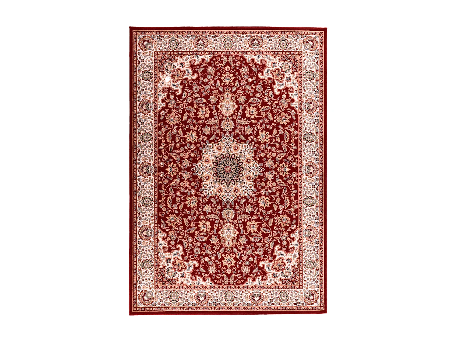 Geweven oosters tapijt met rand 240x340 cm rood Dolna