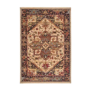 Geweven oosters tapijt van wol 120×145 cm beige Saharna Geweven oosters tapijt van wol 120×145 cm beige Saharna