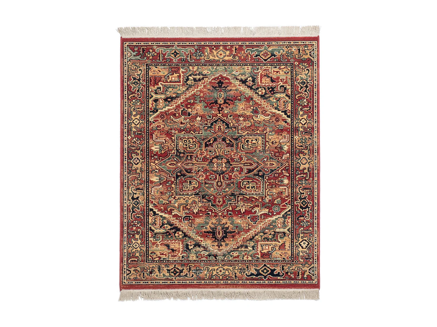 Geweven oosters tapijt van wol 80x145 cm rood multi Saharna