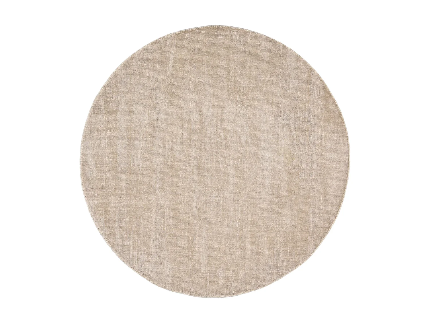 Handgeweven tapijt van viscose 120x120 cm cream Star