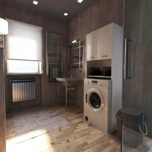 Glans witte badkamerkolom 64x30x165 cm – wasmachine meubel – kast boven wasmachine – ruimtebesparende opslag Glans witte badkamerkolom 64x30x165 cm – wasmachine meubel – kast boven wasmachine – ruimtebesparende opslag
