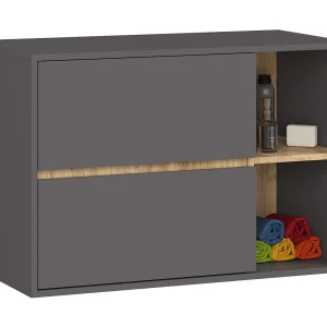 Hangende Wastafel Onderkast VAMI W90 / Wastafel Onderbouw Kast / Badkamer Kastje / Grafietgrijs – Artisan Eik / AKORD Furniture Factory / 90x60x45,5 cm Hangende Wastafel Onderkast VAMI W90 / Wastafel Onderbouw Kast / Badkamer Kastje / Grafietgrijs – Artisan Eik / AKORD Furniture Factory / 90x60x45,5 cm