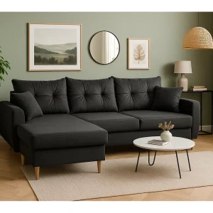 Hoekbank met slaapfunctie, linkse uitvoering ROMEO L, stof Riviera 95 grijs, 234x156x74 cm Hoekbank met slaapfunctie, linkse uitvoering ROMEO L, stof Riviera 95 grijs, 234x156x74 cm