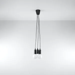 Hanglampen Astis modern van – 3 lichtbronnen 4000K – L.15 x H.90 cm – zwart Hanglampen Astis modern van – 3 lichtbronnen 4000K – L.15 x H.90 cm – zwart
