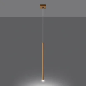 Hanglampen Brill modern van  – 1 lichtbronnen 3000K – L.3,5 x H.115 cm – gouden