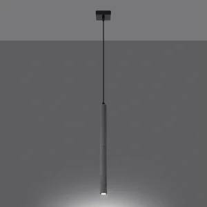 Hanglampen Brill modern van  – 1 lichtbronnen 3000K – L.3,5 x H.120 cm – grijs