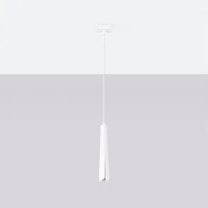 Hanglampen Astel Scandinavisch van  – 1 lichtbronnen 4000K – L.8 x H.120 cm – wit