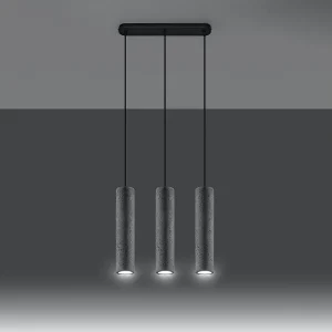 Hanglampen Solvix industrieel van – 3 lichtbronnen 3000K – L.45 x H.90 cm – grijs Hanglampen Solvix industrieel van – 3 lichtbronnen 3000K – L.45 x H.90 cm – grijs