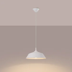 Hanglampen Quarix Scandinavisch van  – 1 lichtbronnen 3000K – L.34 x H.74 cm – wit