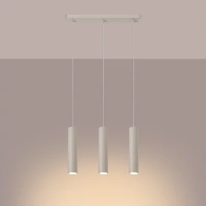 Hanglamp Toris zolder van  – 3 lichtbronnen 3000K – L.45 x H.98 cm – beige