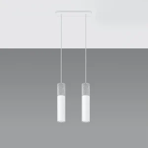Hanglampen Lume modern van – 2 lichtbronnen 4000K – L.30 x H.90 cm – wit/grijs Hanglampen Lume modern van – 2 lichtbronnen 4000K – L.30 x H.90 cm – wit/grijs