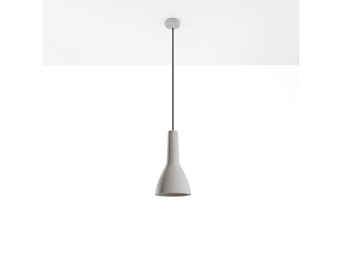 Hanglampen Opilme industrieel van - 1 lichtbronnen 4000K - L.17 x H.132 cm - grijs