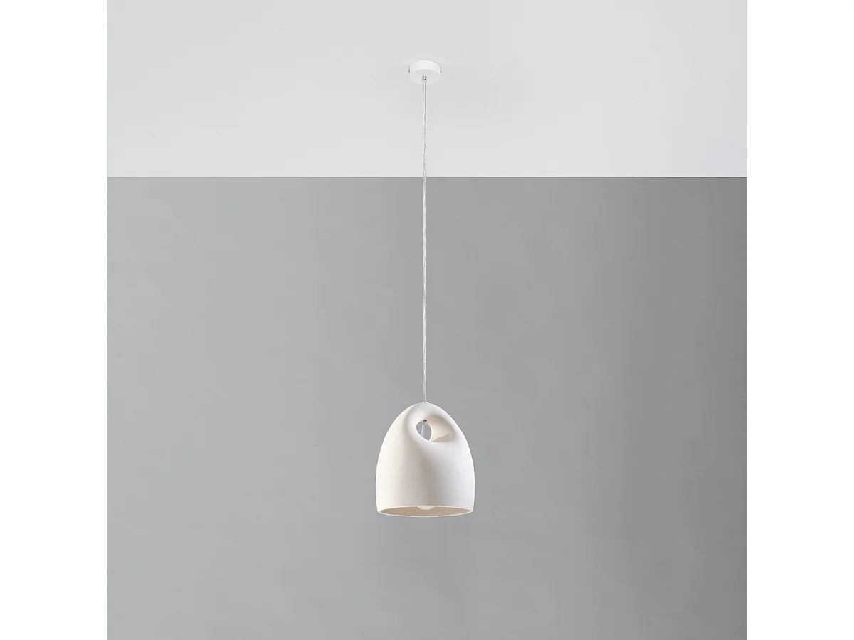 Hanglampen Zenna modern van - 1 lichtbronnen 4000K - L.25 x H.126 cm - wit