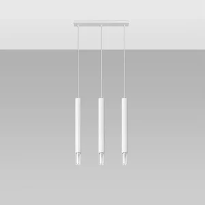 Hanglampen Eclim modern van – 3 lichtbronnen 4000K – L.45 x H.120 cm – wit Hanglampen Eclim modern van – 3 lichtbronnen 4000K – L.45 x H.120 cm – wit