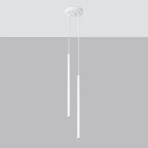 Hanglampen Brill modern van – 2 lichtbronnen 4000K – L.15 x H.118 cm – wit Hanglampen Brill modern van – 2 lichtbronnen 4000K – L.15 x H.118 cm – wit
