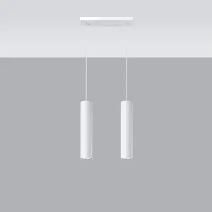 Hanglampen Toris modern van – 2 lichtbronnen 4000K – L.30 x H.90 cm – wit Hanglampen Toris modern van – 2 lichtbronnen 4000K – L.30 x H.90 cm – wit