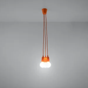 Hanglampen Astis modern van – 3 lichtbronnen 3000K – L.15 x H.90 cm – oranje Hanglampen Astis modern van – 3 lichtbronnen 3000K – L.15 x H.90 cm – oranje
