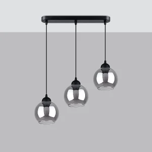 Hanglampen Zelaro modern van – 3 lichtbronnen 4000K – L.45 x H.117 cm – zwart Hanglampen Zelaro modern van – 3 lichtbronnen 4000K – L.45 x H.117 cm – zwart