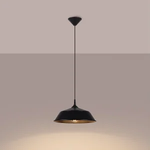 Hanglampen Quarix Scandinavisch van  – 1 lichtbronnen 3000K – L.34 x H.74 cm – zwart