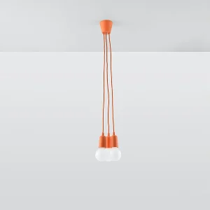 Hanglampen Astis modern van – 3 lichtbronnen 4000K – L.15 x H.90 cm – oranje Hanglampen Astis modern van – 3 lichtbronnen 4000K – L.15 x H.90 cm – oranje