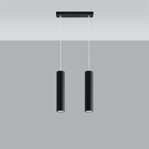 Hanglampen Toris modern van – 2 lichtbronnen 4000K – L.30 x H.90 cm – zwart Hanglampen Toris modern van – 2 lichtbronnen 4000K – L.30 x H.90 cm – zwart