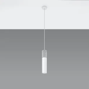 Hanglampen Lume modern van – 1 lichtbronnen 4000K – L.8 x H.105 cm – wit/grijs Hanglampen Lume modern van – 1 lichtbronnen 4000K – L.8 x H.105 cm – wit/grijs