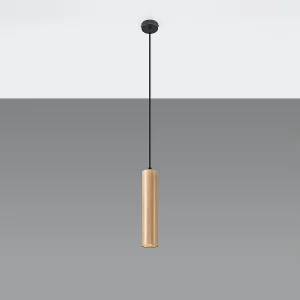 Hanglampen Silno Scandinavisch van  – 1 lichtbronnen 4000K – L.8 x H.105 cm – natuurlijk hout