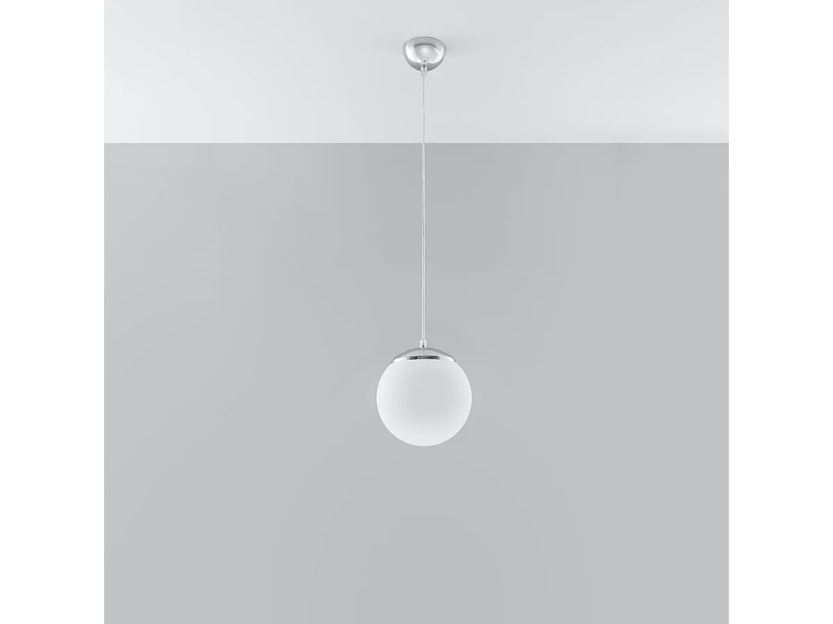 Hanglampen Stera minimalistisch van - 1 lichtbronnen 4000K - L.20 x H.110 cm - wit/chroom