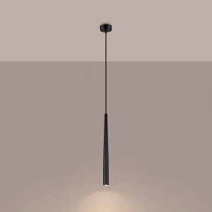 Hanglamp Euphora modern van  – 1 lichtbronnen 3000K – L.8 x H.118 cm – zwart