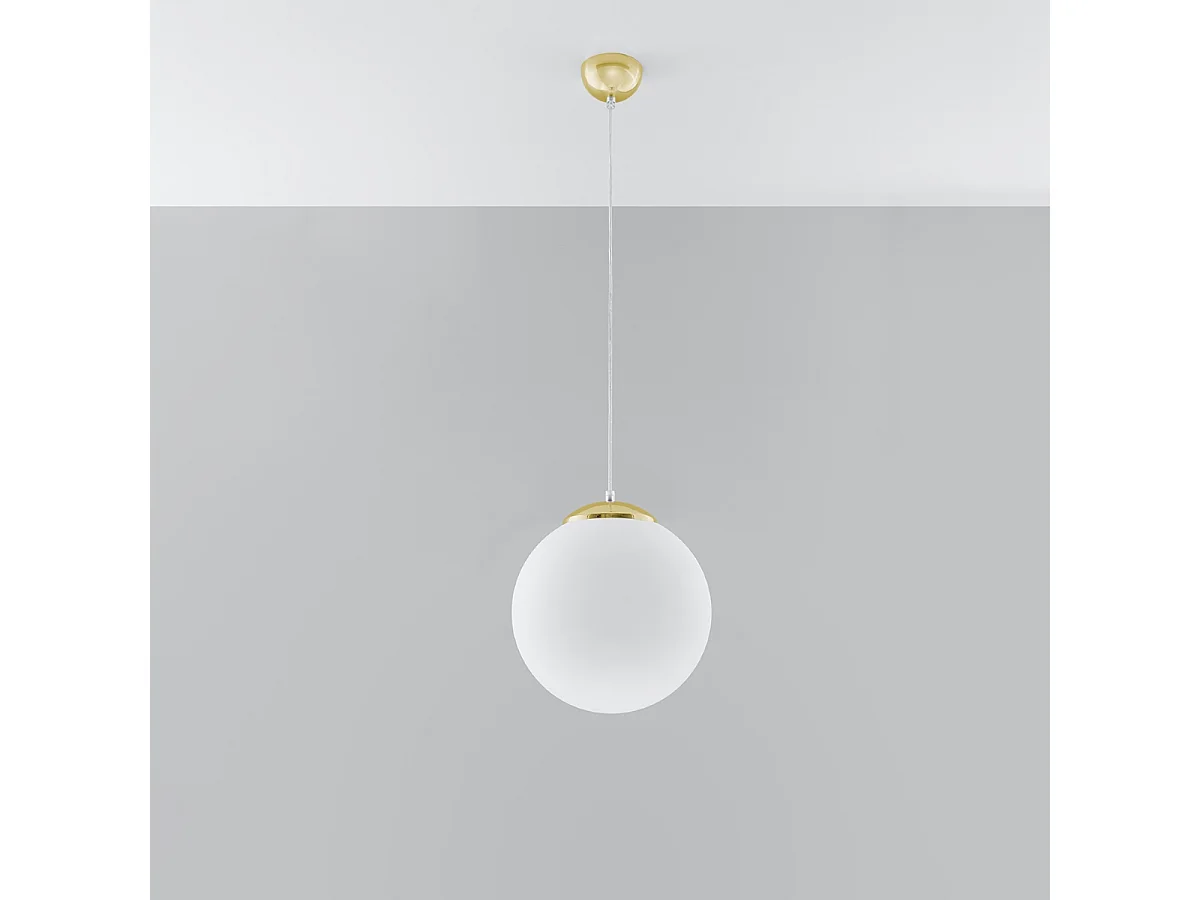 Hanglampen Stera minimalistisch van - 1 lichtbronnen 4000K - L.30 x H.120 cm - wit goud