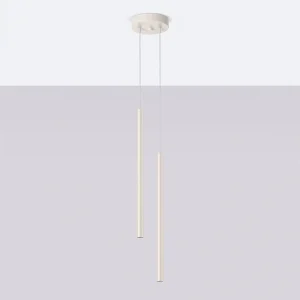 Hanglamp Brill modern van – 2 lichtbronnen 4000K – L.15 x H.104 cm – beige Hanglamp Brill modern van – 2 lichtbronnen 4000K – L.15 x H.104 cm – beige