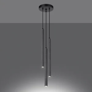 Hanglampen Brill modern van – 3 lichtbronnen 3000K – L.19,5 x H.115 cm – grijs Hanglampen Brill modern van – 3 lichtbronnen 3000K – L.19,5 x H.115 cm – grijs