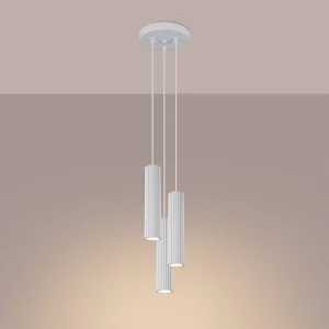 Hanglamp Gloow minimalistisch van – 3 lichtbronnen 3000K – L.19,5 x H.108 cm – wit Hanglamp Gloow minimalistisch van – 3 lichtbronnen 3000K – L.19,5 x H.108 cm – wit