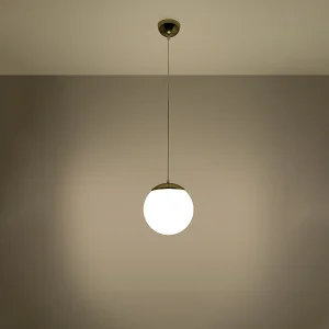 Hanglampen Stera minimalistisch van  – 1 lichtbronnen 3000K – L.20 x H.110 cm – wit goud