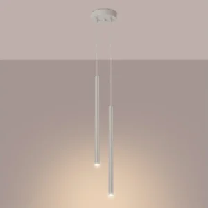 Hanglamp Brill modern van – 2 lichtbronnen 3000K – L.15 x H.104 cm – beige Hanglamp Brill modern van – 2 lichtbronnen 3000K – L.15 x H.104 cm – beige