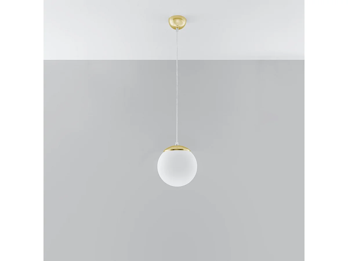 Hanglampen Stera minimalistisch van - 1 lichtbronnen 4000K - L.20 x H.110 cm - wit goud