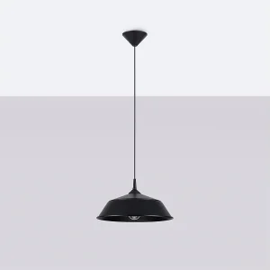 Hanglampen Quarix Scandinavisch van  – 1 lichtbronnen 4000K – L.34 x H.74 cm – zwart