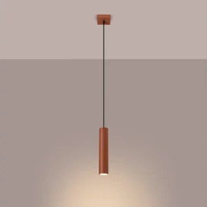 Hanglamp Toris zolder van – 1 lichtbronnen 3000K – L.8 x H.118 cm – rode oker Hanglamp Toris zolder van – 1 lichtbronnen 3000K – L.8 x H.118 cm – rode oker